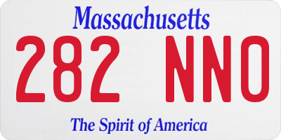 MA license plate 282NN0
