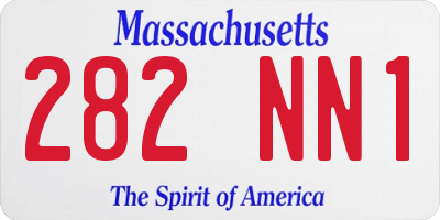 MA license plate 282NN1