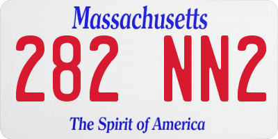 MA license plate 282NN2
