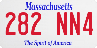 MA license plate 282NN4