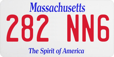 MA license plate 282NN6