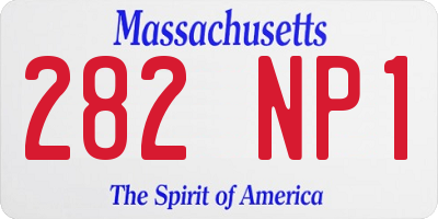 MA license plate 282NP1