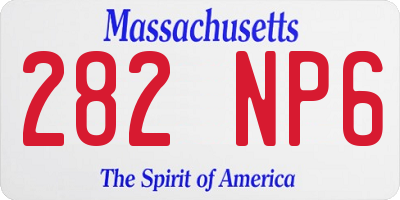 MA license plate 282NP6