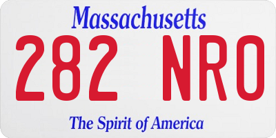 MA license plate 282NR0