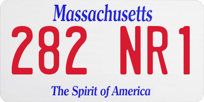 MA license plate 282NR1