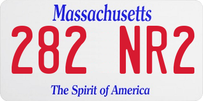 MA license plate 282NR2