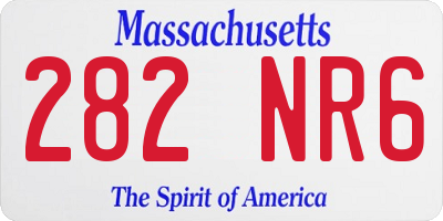 MA license plate 282NR6