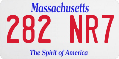 MA license plate 282NR7