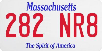 MA license plate 282NR8
