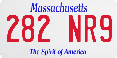 MA license plate 282NR9