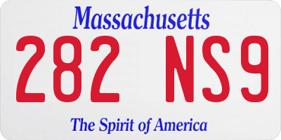 MA license plate 282NS9