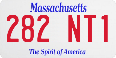 MA license plate 282NT1