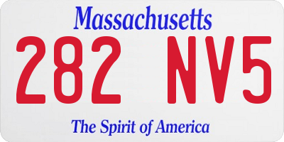 MA license plate 282NV5