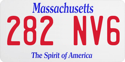 MA license plate 282NV6