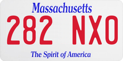 MA license plate 282NX0
