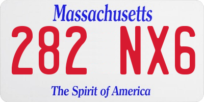 MA license plate 282NX6