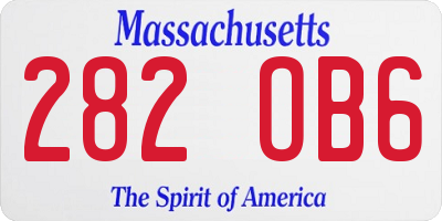 MA license plate 282OB6