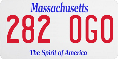 MA license plate 282OG0