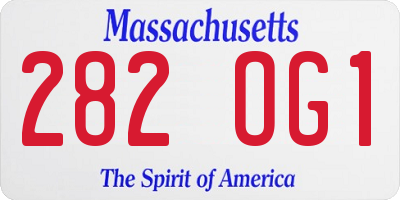 MA license plate 282OG1