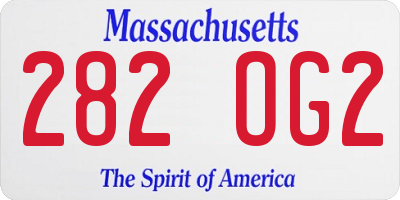 MA license plate 282OG2