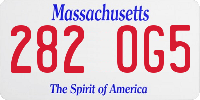 MA license plate 282OG5