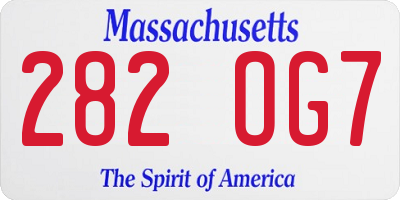 MA license plate 282OG7