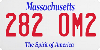 MA license plate 282OM2