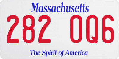 MA license plate 282OQ6