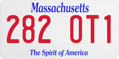 MA license plate 282OT1