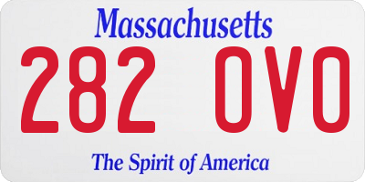 MA license plate 282OV0