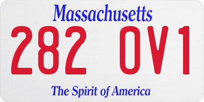 MA license plate 282OV1