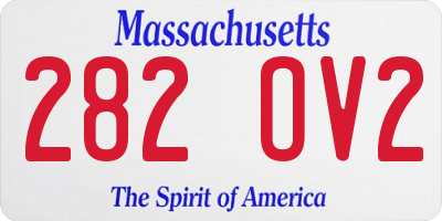 MA license plate 282OV2