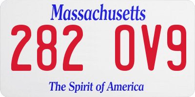 MA license plate 282OV9