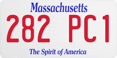 MA license plate 282PC1