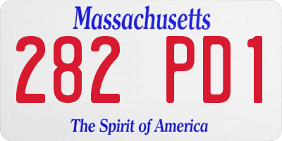 MA license plate 282PD1