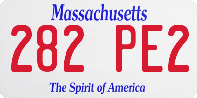 MA license plate 282PE2
