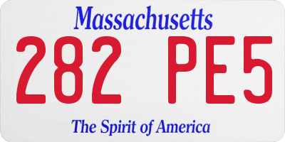 MA license plate 282PE5