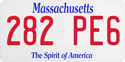 MA license plate 282PE6