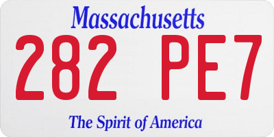 MA license plate 282PE7