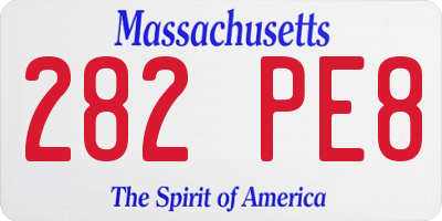 MA license plate 282PE8
