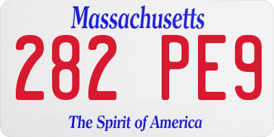 MA license plate 282PE9