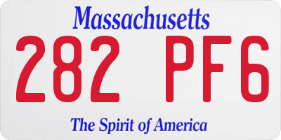 MA license plate 282PF6