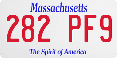 MA license plate 282PF9