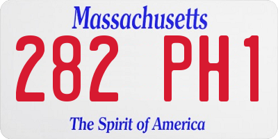 MA license plate 282PH1