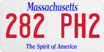 MA license plate 282PH2