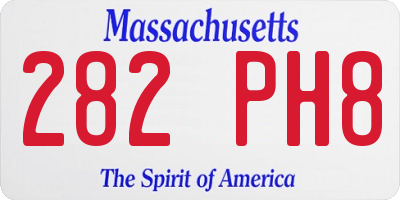 MA license plate 282PH8