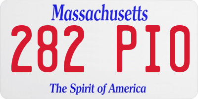 MA license plate 282PI0