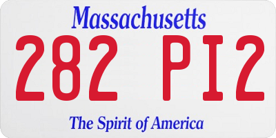 MA license plate 282PI2