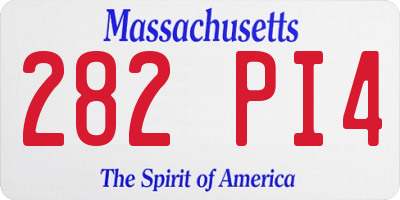 MA license plate 282PI4