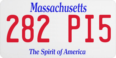 MA license plate 282PI5